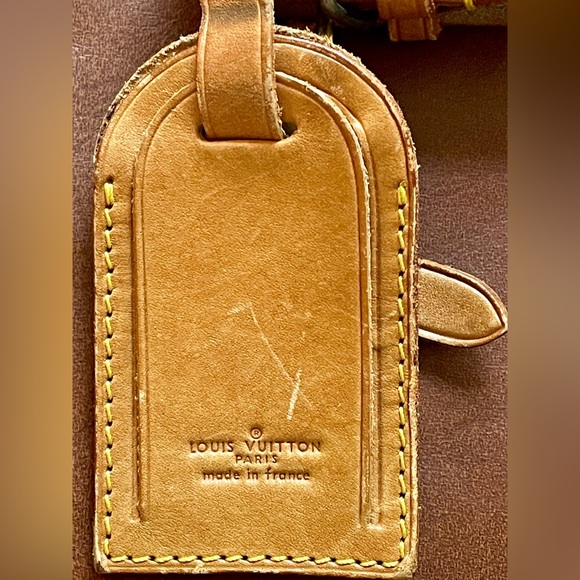100% Authentic, Louis Vuitton, Vachetta Luggage Tag & Poignant Set,Preloved 😻💖 - Picture 2 of 15